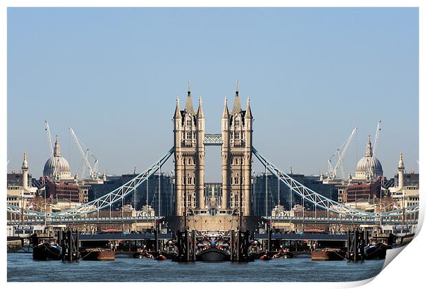 London landmarks Print by Ruth Hallam