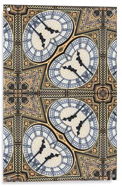 Big Ben abstract Acrylic by Ruth Hallam