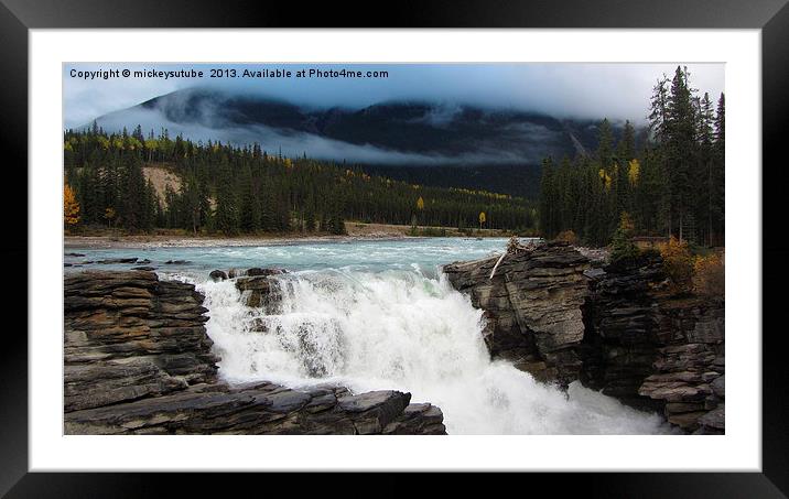 Athabasca Falls Framed Mounted Print by rawshutterbug 