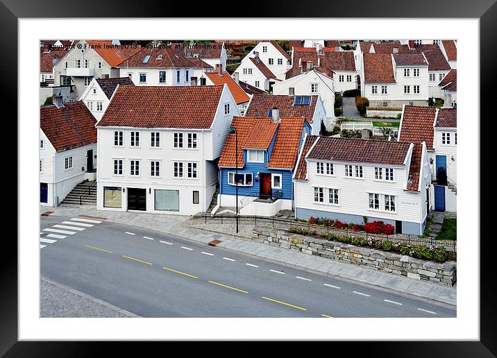 Stavanger (Norway) Old Town Framed Mounted Print by Frank Irwin
