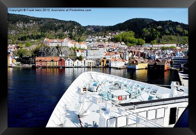 Sailing into Bergen, Norway Framed Print by Frank Irwin