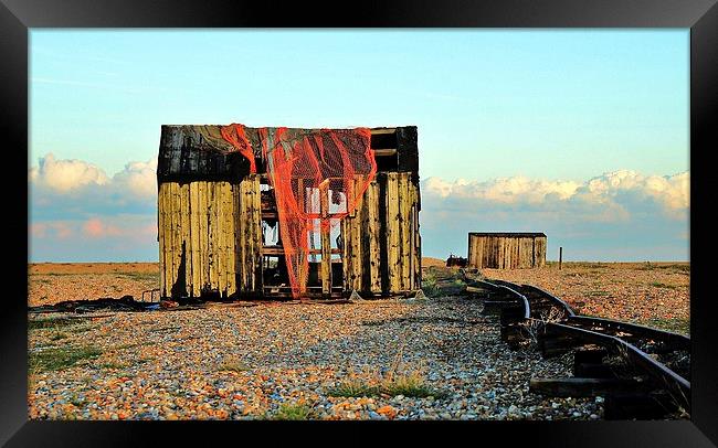 Dungeness, Old Beach Hut Framed Print by Robert Cane