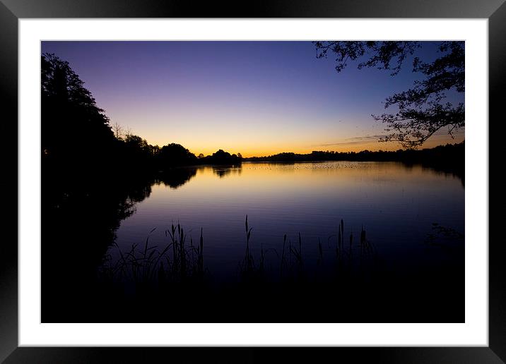 Lake Sunrise Framed Mounted Print by Darren Burroughs