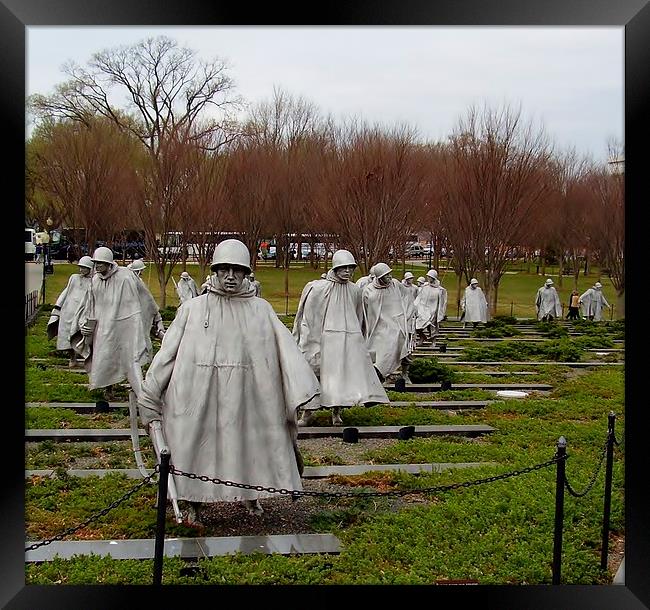 Korean War Memorial Framed Print by Kenny McNab