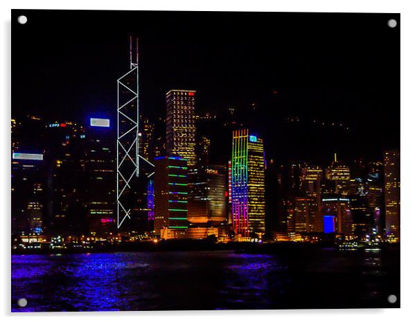 Hong Kong Island Acrylic by colin chalkley