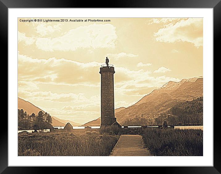 Monument to the Jacobite Rebellion Framed Mounted Print by Bill Lighterness