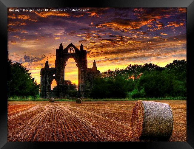 Priory Sunset Framed Print by Nigel Lee