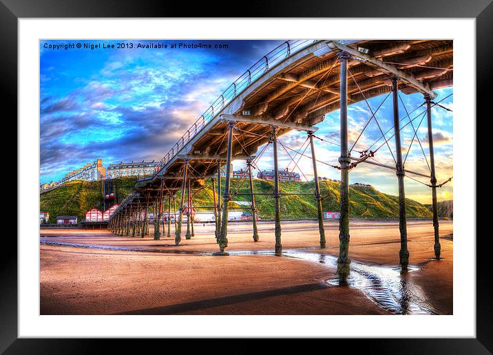 Pier at Sunset Framed Mounted Print by Nigel Lee