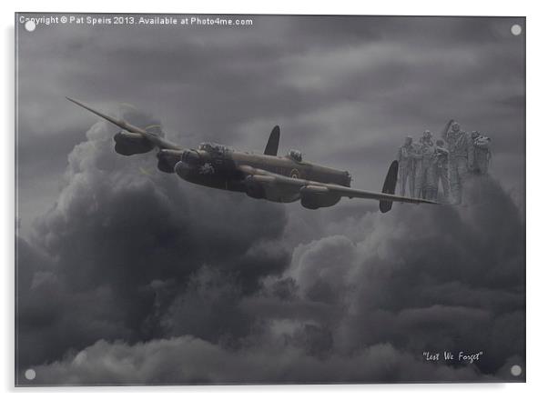 Lancaster - Remembrance Acrylic by Pat Speirs