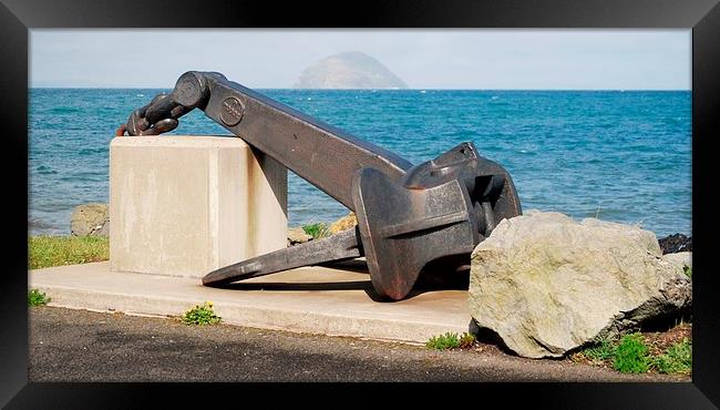 Ships Anchor with Ailsa Craig on the Horizon Framed Print by Kenny McNab