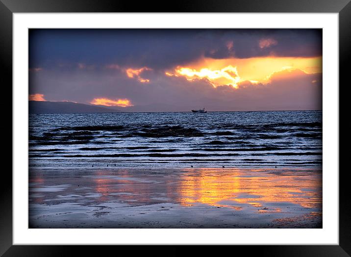 out to sea Framed Mounted Print by sue davies