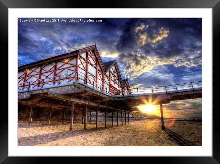 Saltburn Sunset Framed Mounted Print by Nigel Lee