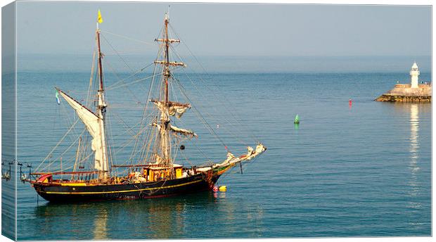 The Tres Hombres Awaiting Cargo Canvas Print by Peter F Hunt