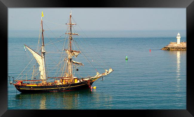 The Tres Hombres Awaiting Cargo Framed Print by Peter F Hunt