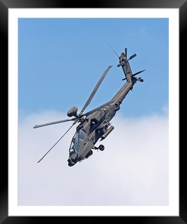 Apache Helicopter Framed Mounted Print by Paul Scoullar