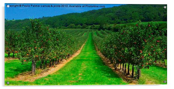 Apple orchard Acrylic by Paula Palmer canvas