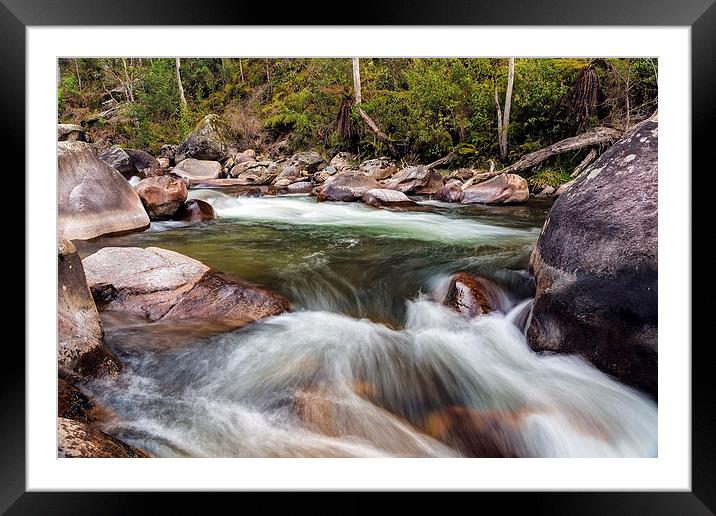 Liquid Motion Framed Mounted Print by Mark Lucey