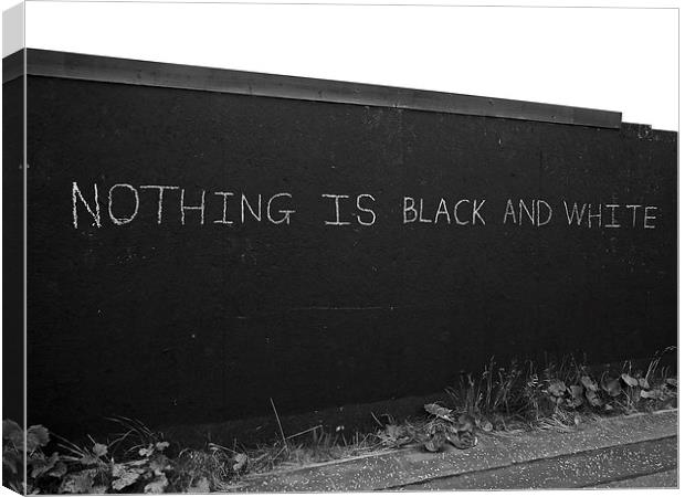 Nothing is Black & White Canvas Print by Angus MacFadyen