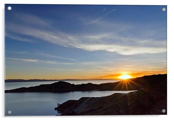 Isla Del Sol Sunset Acrylic by Matt Cottam