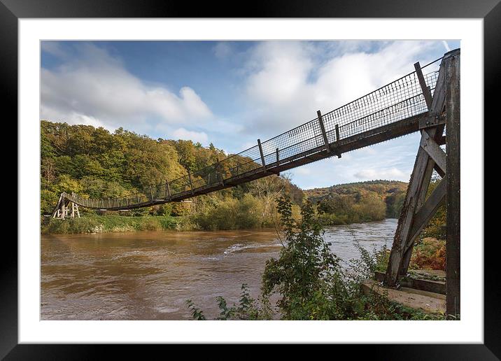 Biblins Suspension Bridge Framed Mounted Print by David Tinsley