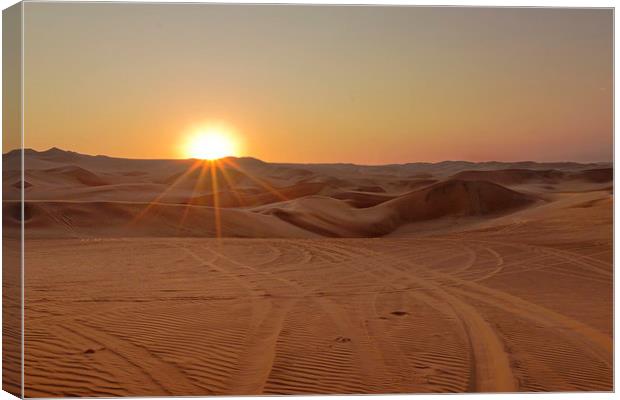 Desert Sunset Canvas Print by Matt Cottam