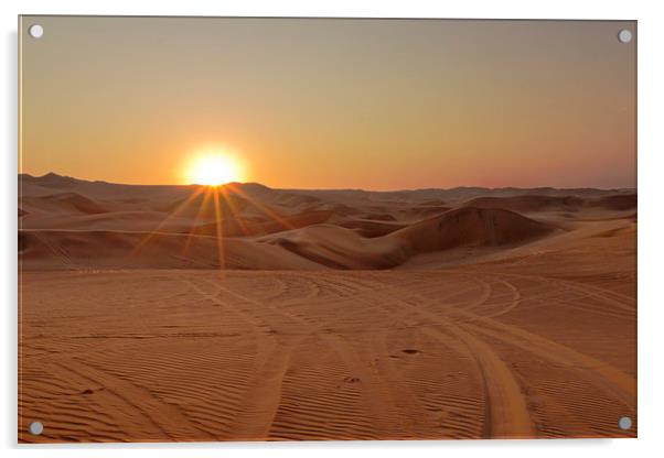 Desert Sunset Acrylic by Matt Cottam