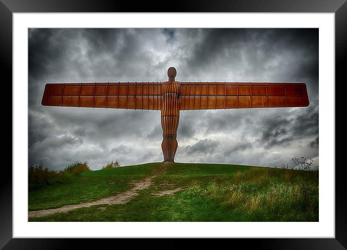 Angel of the North HDR 1 Framed Mounted Print by Ray Nelson