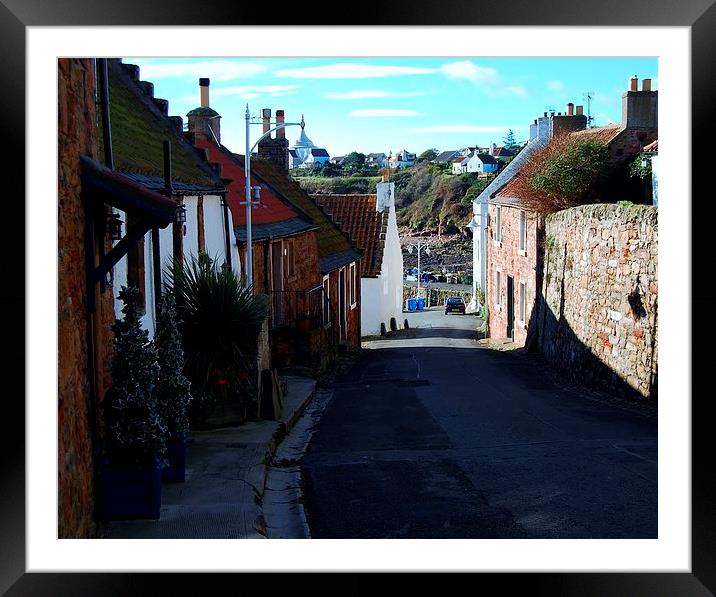 The Road to Crail Harbour Framed Mounted Print by Kenny McNab