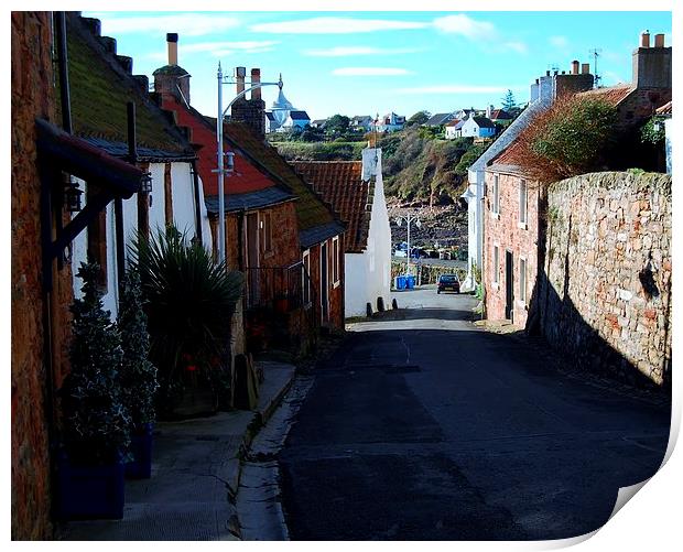 The Road to Crail Harbour Print by Kenny McNab