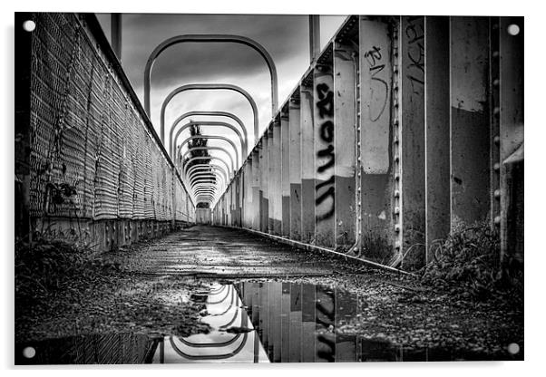 Derwent Foot Bridge Acrylic by Ray Pritchard