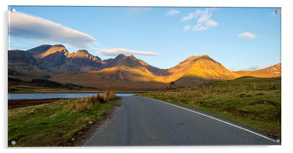 Road to the Cuillins Acrylic by Roger Byng