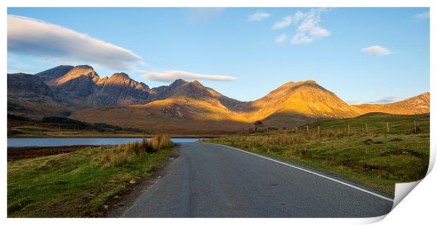 Road to the Cuillins Print by Roger Byng