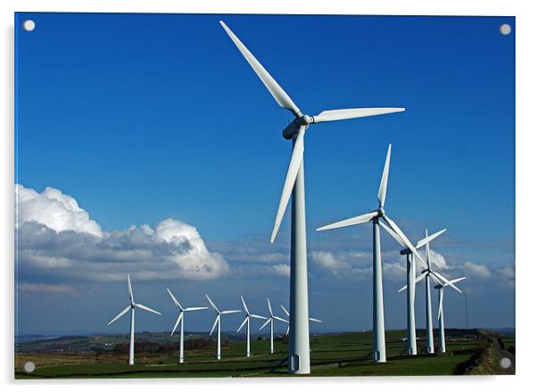 Wind Farm Acrylic by Stephen Brown
