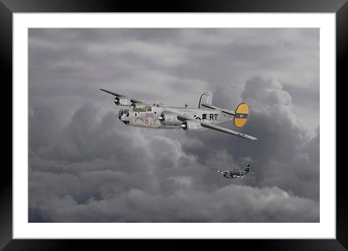 B24 Liberator - 446th Bomb Group Framed Mounted Print by Pat Speirs