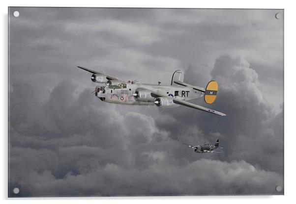 B24 Liberator - 446th Bomb Group Acrylic by Pat Speirs