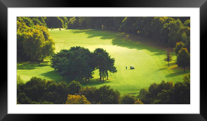 GOLF LIGHT AND SHADE Framed Mounted Print by Clive Eariss