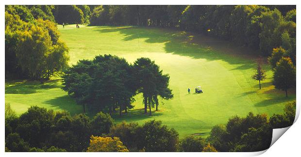 GOLF LIGHT AND SHADE Print by Clive Eariss