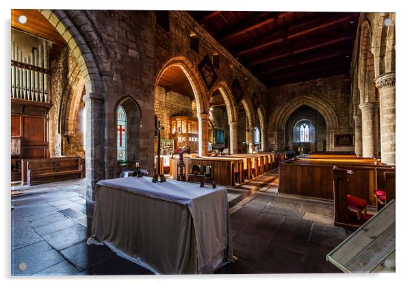 St Aidans church Acrylic by Gary Finnigan