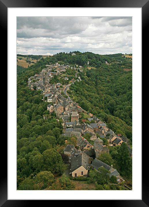 Village de Najac Framed Mounted Print by Mike Crew