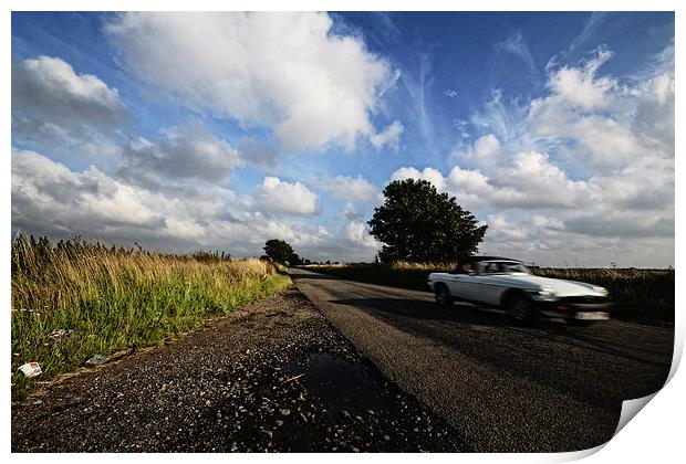 MG Driveby Print by Nigel Bangert