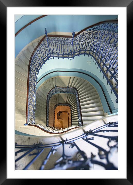 stairway, Budapest Framed Mounted Print by ira de reuver