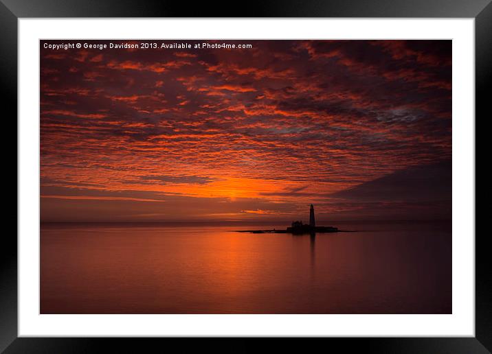 Red Dawn Framed Mounted Print by George Davidson