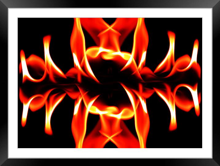 Flames Framed Mounted Print by Doug McRae