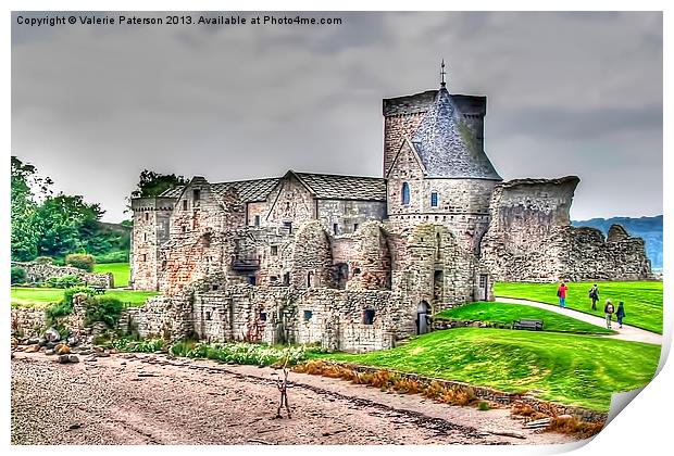 Medieval Abbey Print by Valerie Paterson