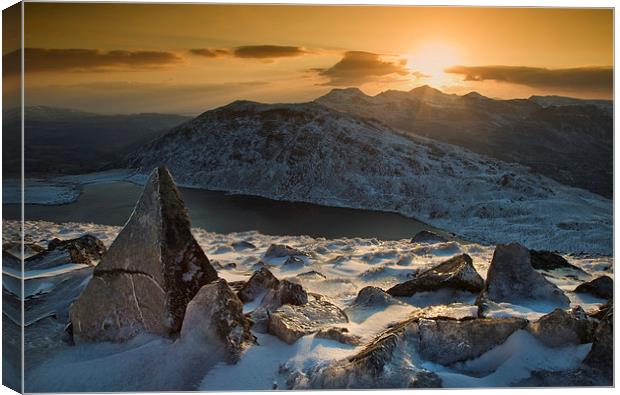 Moelwyn sunset Canvas Print by Rory Trappe