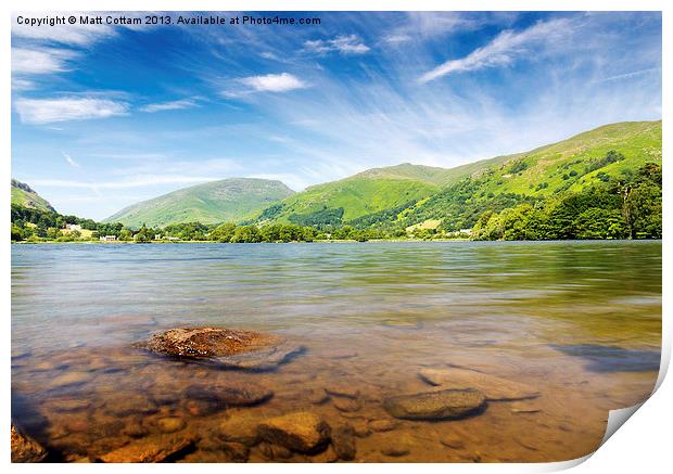 Summer at Grasmere Lake Print by Matt Cottam