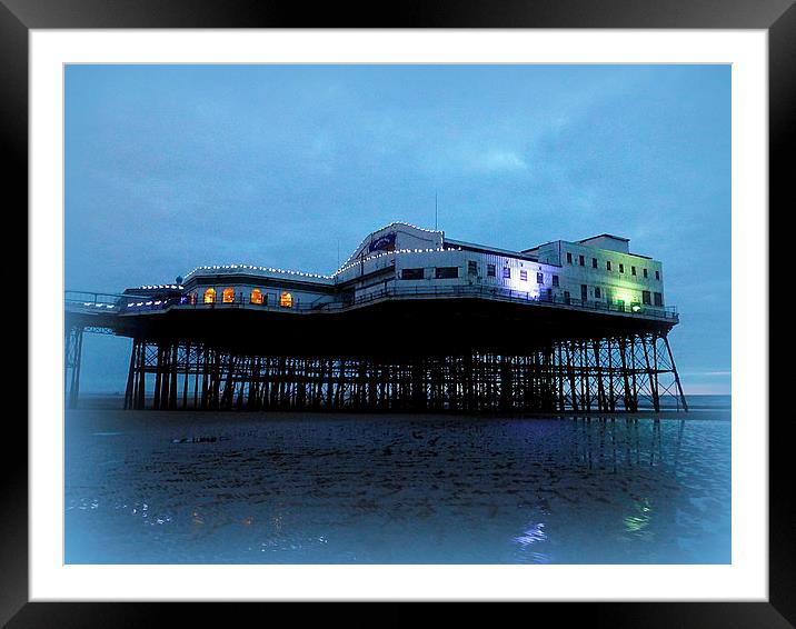 North Pier at Dusk. Framed Mounted Print by Lilian Marshall