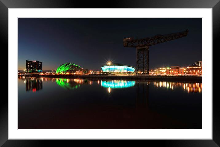 Glasgow Clyde Reflections Framed Mounted Print by Grant Glendinning