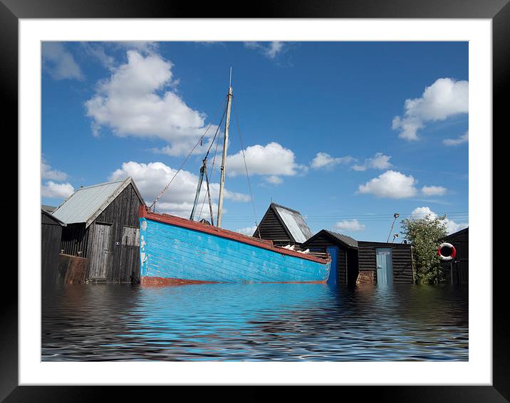 Flood at Walberswick Framed Mounted Print by Bill Simpson