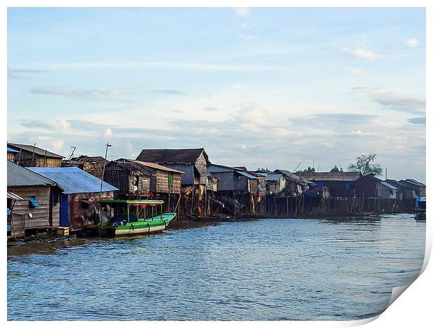 Cambodia : Tonle Sap Lake Print by colin chalkley